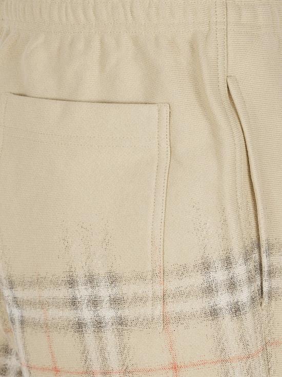 26SS 버버리 그라디언트 체크 코튼 조깅 팬츠 8119036 B9368 Neutrals - BURBERRY