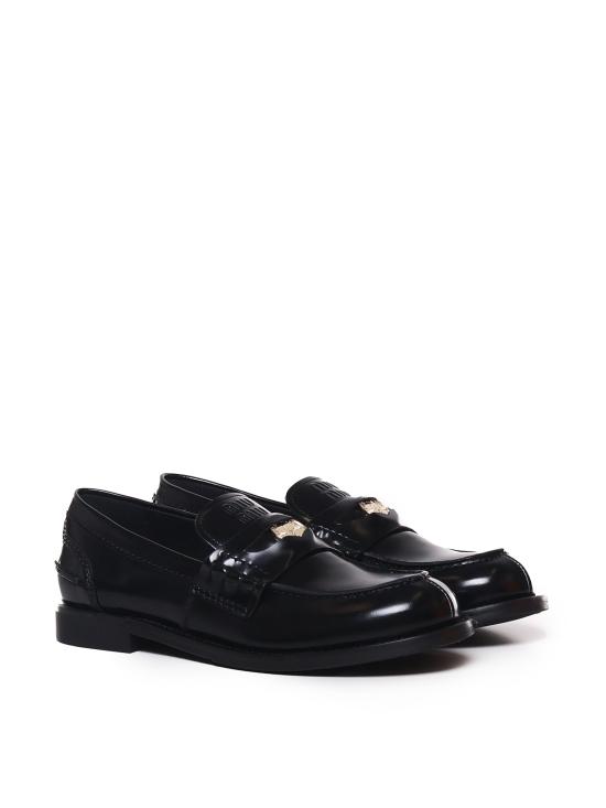 26FW 미우미우 브러쉬드 가죽 페니 로퍼 5D773D ULXF0002 BLACK - MIU MIU