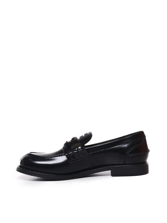 26FW 미우미우 브러쉬드 가죽 페니 로퍼 5D773D ULXF0002 BLACK - MIU MIU