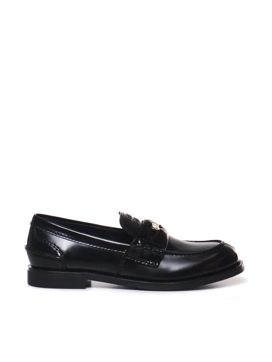 26FW 미우미우 브러쉬드 가죽 페니 로퍼 5D773D ULXF0002 BLACK - MIU MIU