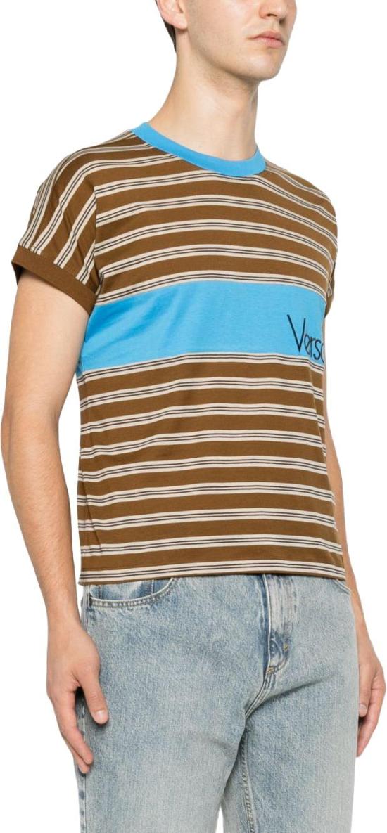 26FW 베르사체 반팔 티셔츠 10255111A184396N630 BROWN - VERSACE