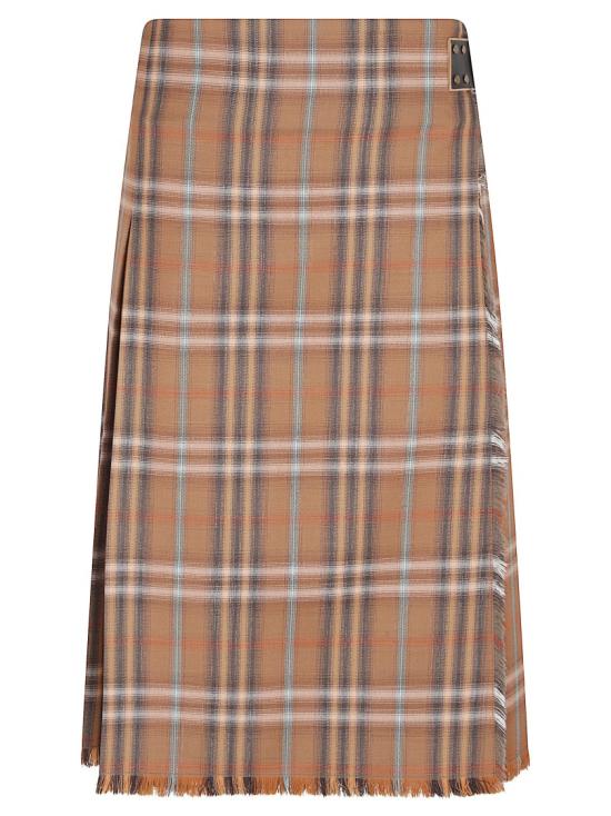 26SS 버버리 체크 울 킬트 8113987 C4032 Brown