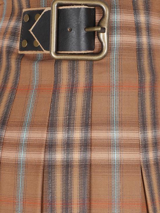 26SS 버버리 체크 울 킬트 8113987 C4032 Brown - BURBERRY