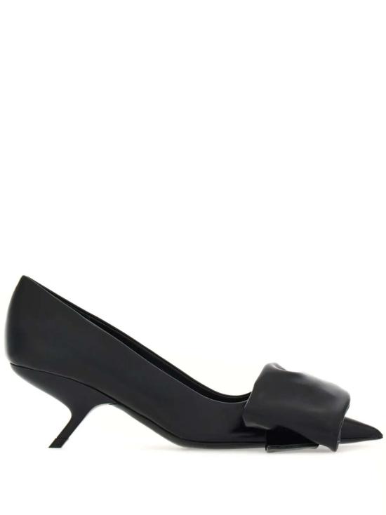  살바토레 페라가모 힐/펌프스 페라가모 105mm 오버사이즈 보우 가죽 펌프스 - SALVATORE FERRAGAMO