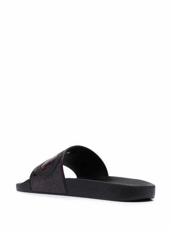  살바토레 페라가모 뮬/슬리퍼 페라가모 그루브 로고 엠보싱 슬라이드 블랙 - SALVATORE FERRAGAMO