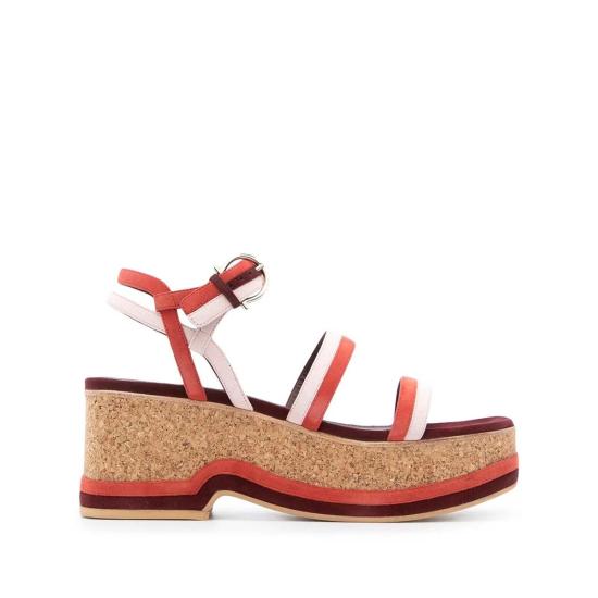  살바토레 페라가모 샌들 Ferragamo 75mm Mysen 웨지  레드 - SALVATORE FERRAGAMO