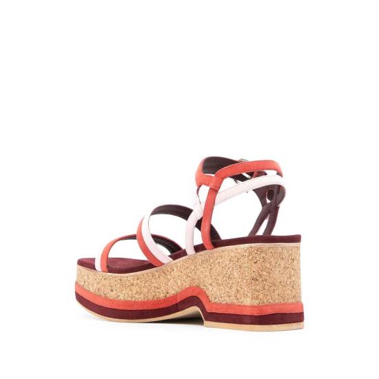  살바토레 페라가모 샌들 Ferragamo 75mm Mysen 웨지  레드 - SALVATORE FERRAGAMO