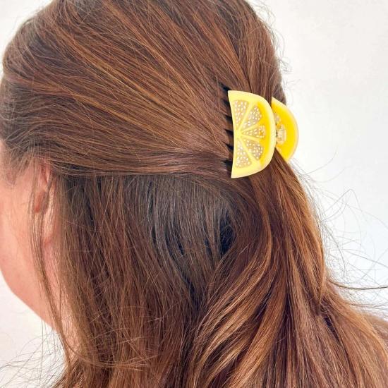  Jenny Lemons 헤어 액세서리 키즈 제니 레몬 미니 + 미 레몬 슬라이스 헤어 클립 세트 - OTHER BRANDS