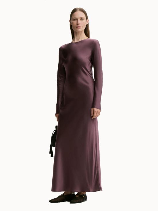  바이말렌비거 롱 원피스 By Malene Birger Parisa 실크 맥시 드레스 Aubergine - BY MALENE BIRGER