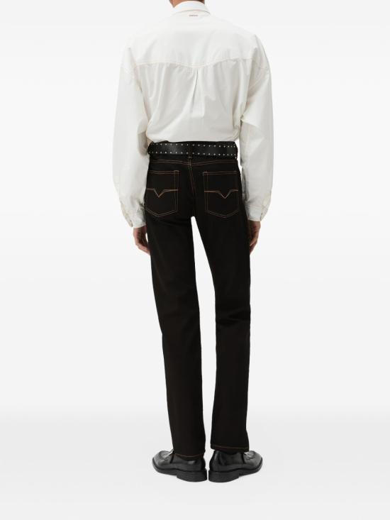26FW 베르사체 스트레이트 팬츠 10243631A18626 1D040 Black - VERSACE