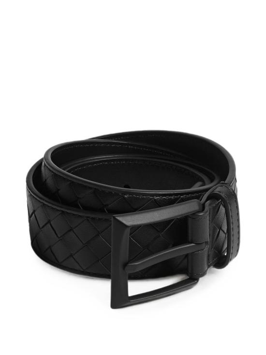 26FW 보테가베네타 가죽 벨트 876749V5B71 8966 Black nero opaco