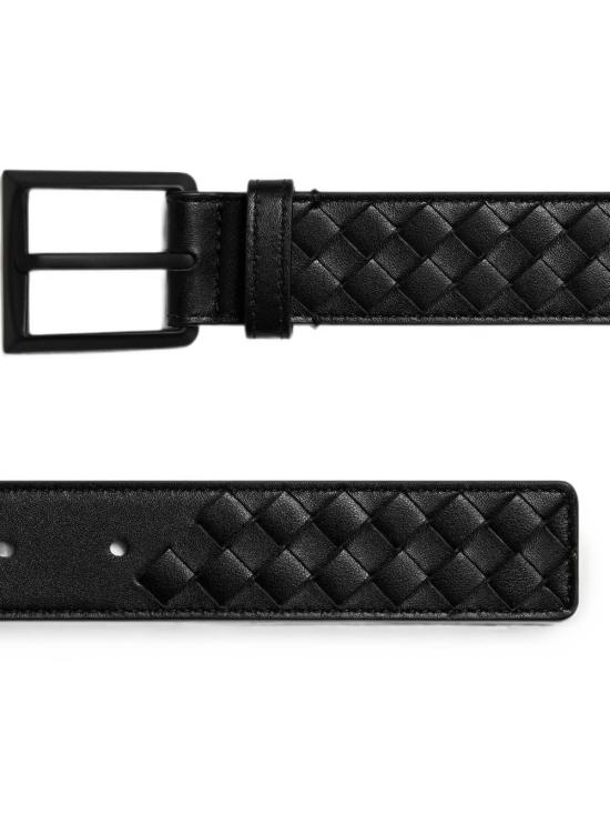 26FW 보테가베네타 가죽 벨트 876749V5B71 8966 Black nero opaco - BOTTEGA VENETA