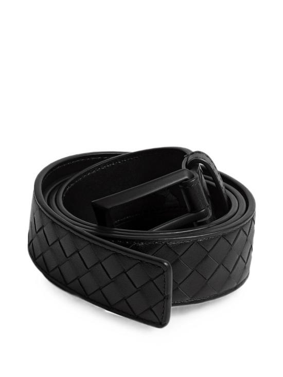 26FW 보테가베네타 가죽 벨트 876749V5B71 8966 Black nero opaco - BOTTEGA VENETA