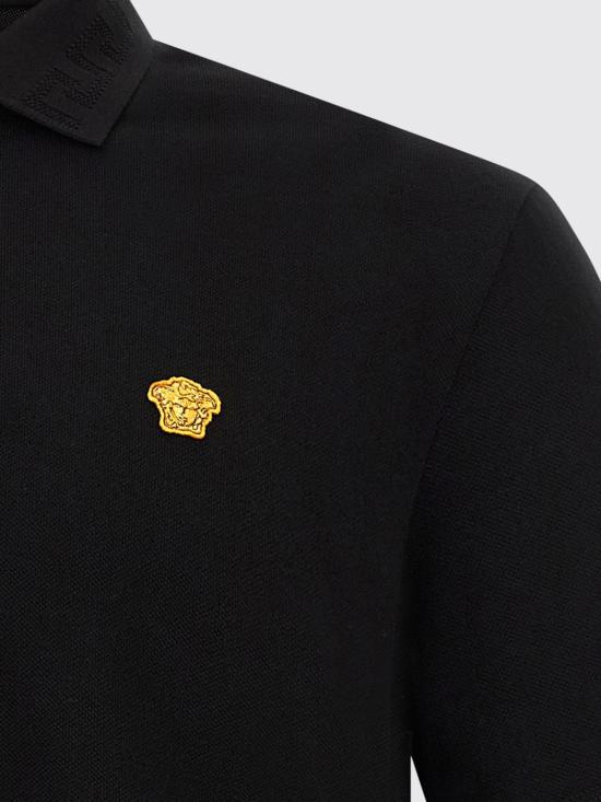 26FW 베르사체 폴로 티셔츠 10139061A15694 1B000 Black - VERSACE