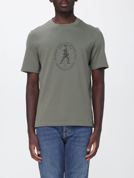 26FW 브루넬로 쿠치넬리 반팔 티셔츠 M0B138519 C9759 Military