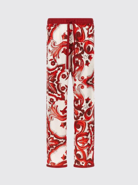 26FW 돌체앤가바나 스트레이트 팬츠 GVRMATHI13F IY3TN Red - DOLCE & GABBANA