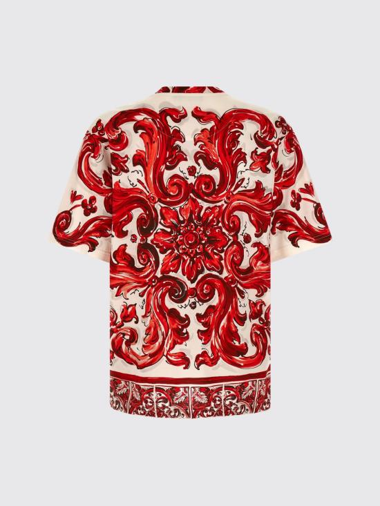 26FW 돌체앤가바나 반팔 티셔츠 G8PN9TII7KO ID5DQ Red - DOLCE & GABBANA