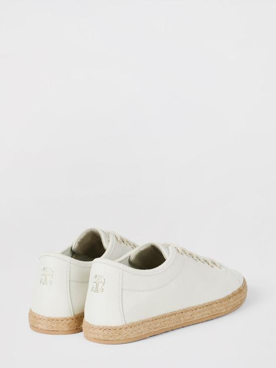 26SS 브루넬로 쿠치넬리 로프 인서트 디테일 리버스 카프스킨 더비 슈즈 MZULNGI650 C7951 White - BRUNELLO CUCINELLI