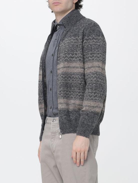 26FW 브루넬로 쿠치넬리 집업 니트 MTF710016 CTR58 Charcoal - BRUNELLO CUCINELLI