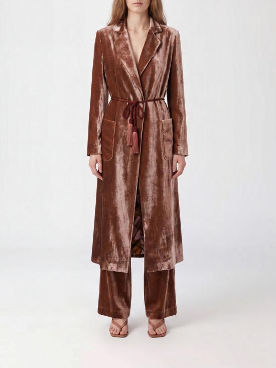 26FW 라 더블제이 코트 JAC0166VEL019SOLID PI10 Brown