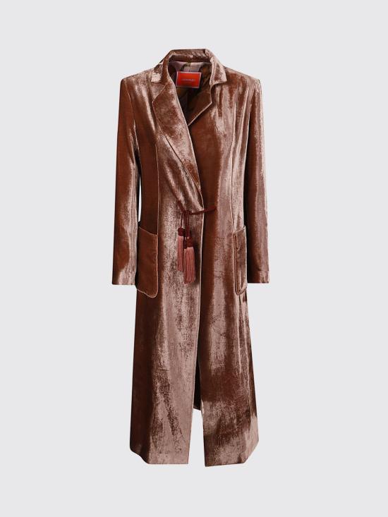 26FW 라 더블제이 코트 JAC0166VEL019SOLID PI10 Brown - LA DOUBLEJ