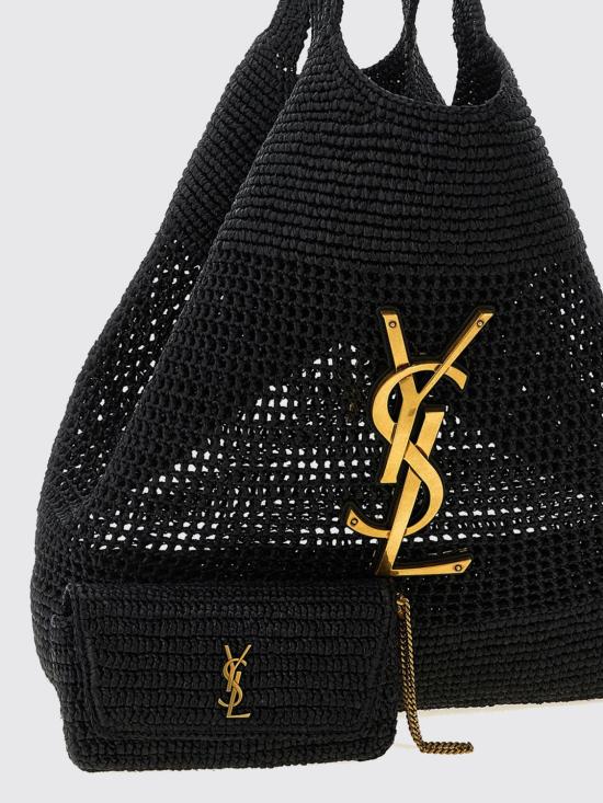 26SS 생로랑 이카레 토트백 772191GAAFM 1000 Black - SAINT LAURENT
