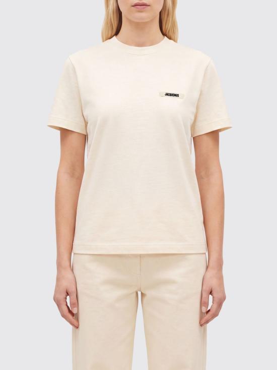 26FW 자크뮈스 그로그랭 로고 솟슬리브 티셔츠 TSW00550AJ00029 131 Beige