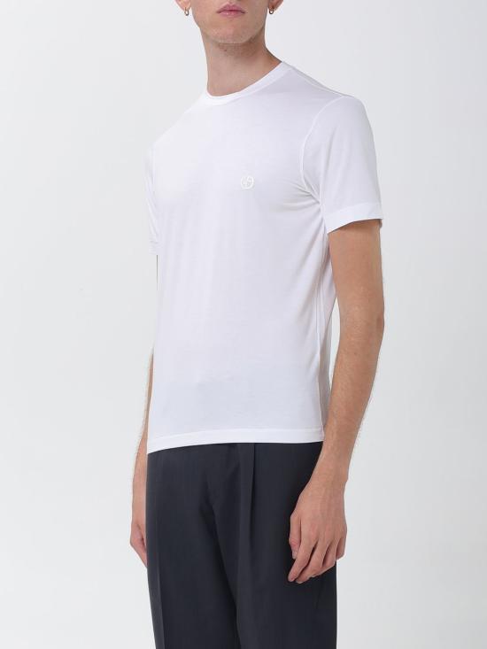 26FW 조르지오 아르마니 반팔 티셔츠 3GST52SJP4Z U090 White - GIORGIO ARMANI