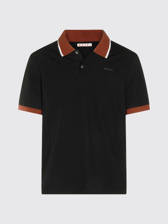 26FW 마르니 폴로 티셔츠 POJY0002LSUTC688 00N99 Black - MARNI