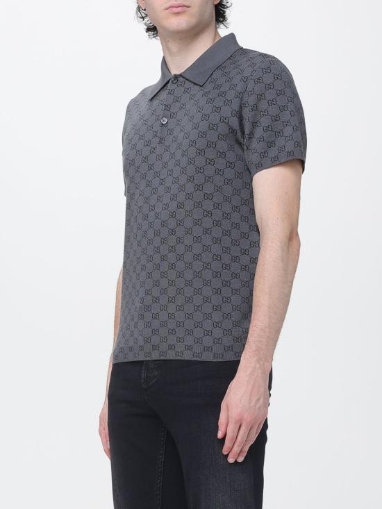 26FW 구찌 폴로 티셔츠 875483XKFMB 1044 Grey - GUCCI