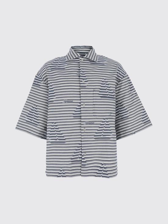 26FW 자크뮈스 반팔 셔츠 SHM00622AW00838 3JB Blue - JACQUEMUS