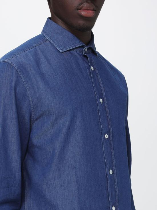 26FW 브루넬로 쿠치넬리 데님 셔츠 MR6830627 C003 Denim - BRUNELLO CUCINELLI