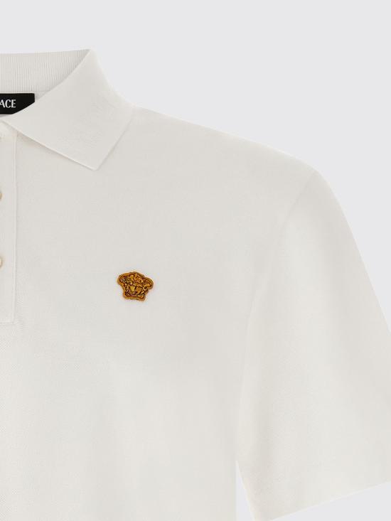 26FW 베르사체 폴로 티셔츠 10139061A15694 1W000 White - VERSACE