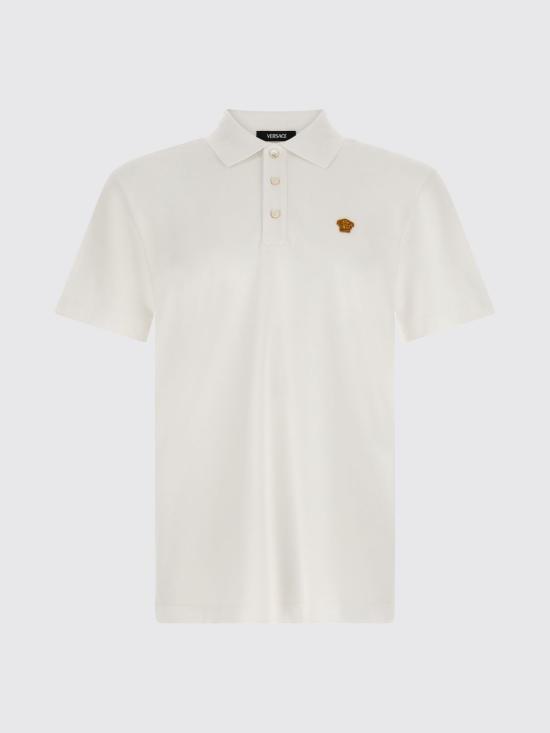26FW 베르사체 폴로 티셔츠 10139061A15694 1W000 White - VERSACE