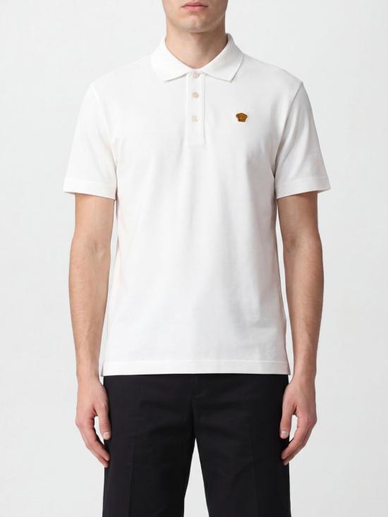 26FW 베르사체 폴로 티셔츠 10139061A15694 1W000 White