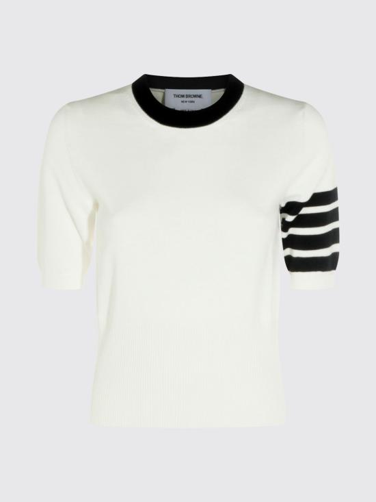 26FW 톰브라운 스웨터 FKA519AY3006 100 White - THOM BROWNE