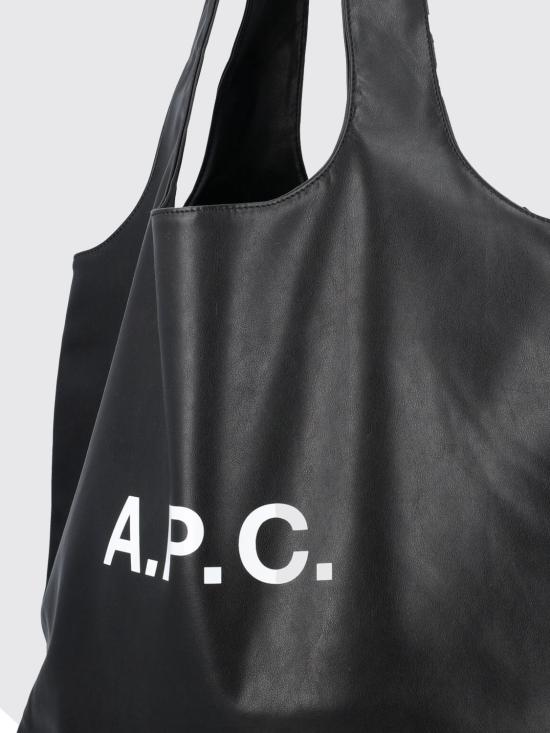 26FW 아페쎄 나논 로고 토트백 M61565PUAAT LZZ Black - A.P.C.