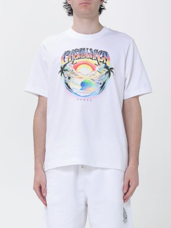 26FW 카사블랑카 반팔 티셔츠 MPF26JTS001 07 White