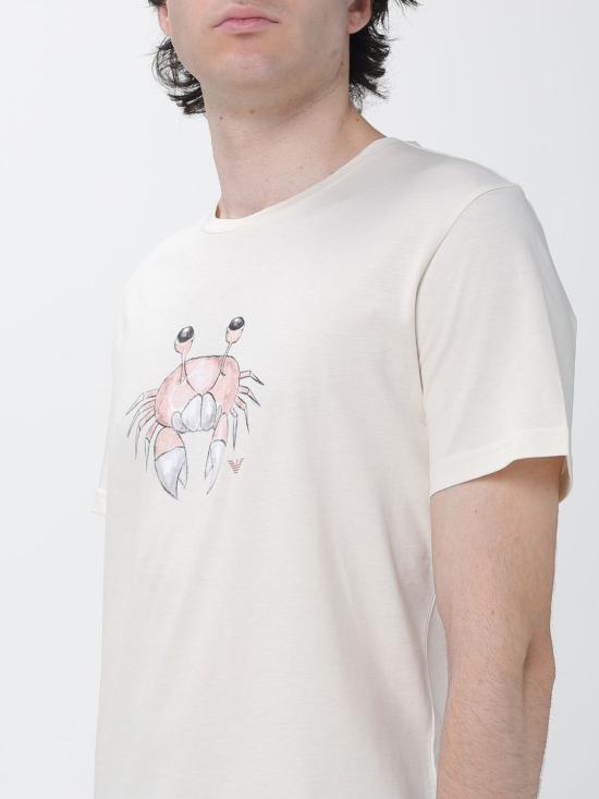 26SS 엠포리오 아르마니 반팔 티셔츠 EM000574AF20447 F1059 Cream - EMPORIO ARMANI