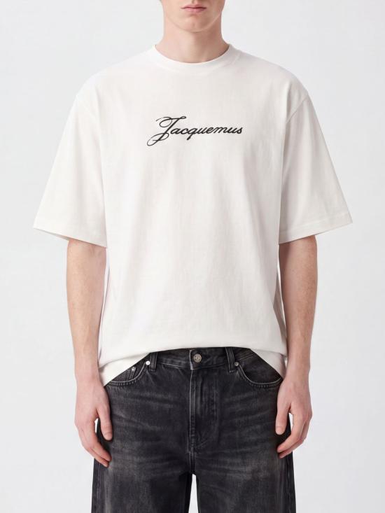 26FW 자크뮈스 로고 프린트 장식 티셔츠 TSM00639AJ00289 100 White