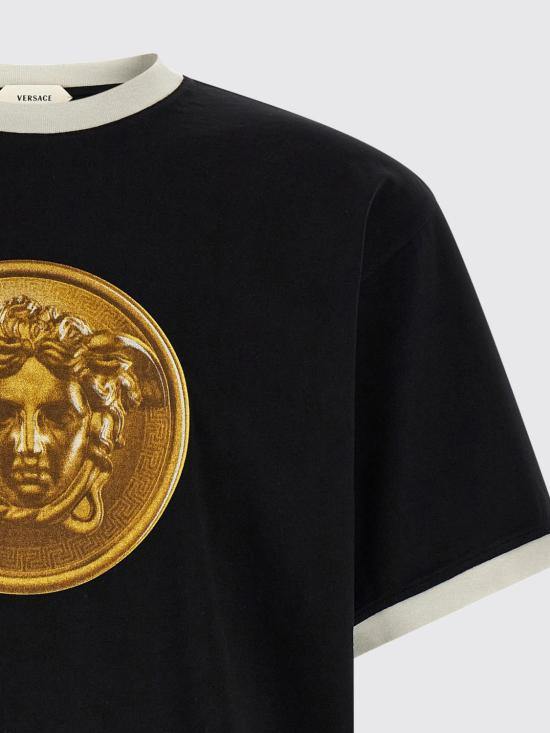 26FW 베르사체 반팔 티셔츠 10260931A18735 1B000 Black - VERSACE