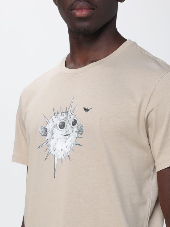26SS 엠포리오 아르마니 반팔 티셔츠 EM000574AF20447 F6100 Dove Grey - EMPORIO ARMANI