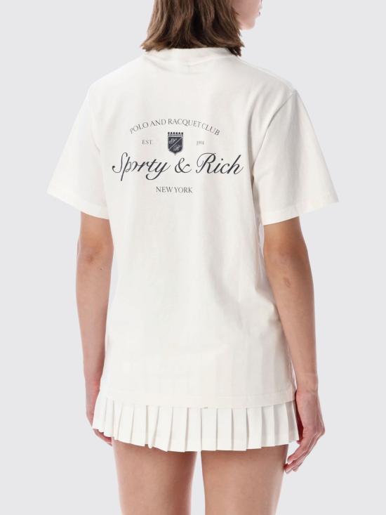 26SS 스포티앤리치 반팔 티셔츠 TO11975325WH01 48 White - SPORTY & RICH