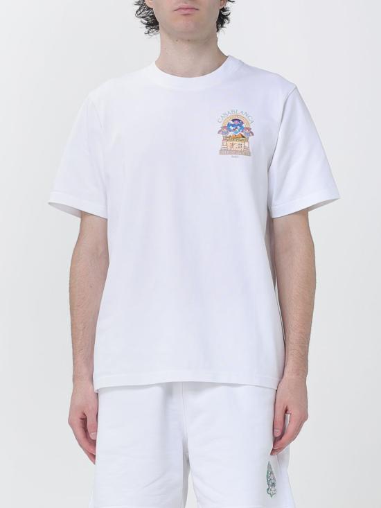 26FW 카사블랑카 반팔 티셔츠 MPF26JTS001 08 White 2