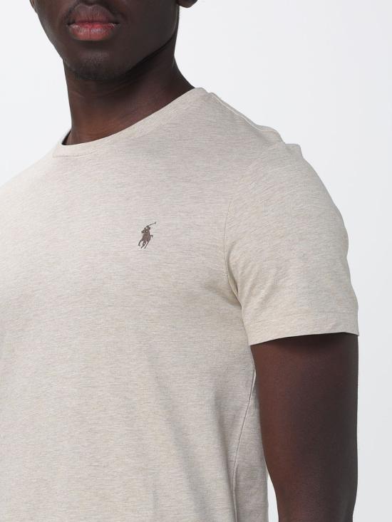 26FW 폴로 랄프로렌 포니로고 자수 반팔 티셔츠 710671438 203 Sand - POLO RALPH LAUREN