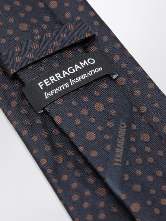 26SS 살바토레 페라가모 넥타이 792613 FM Marine - SALVATORE FERRAGAMO