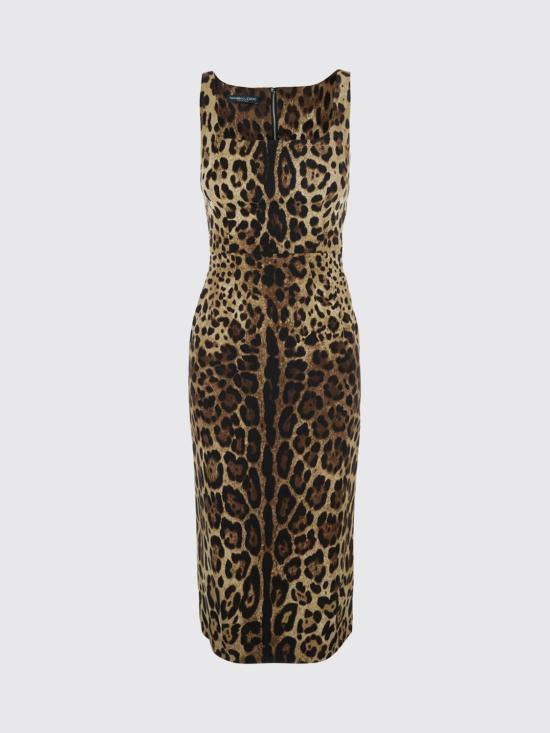 26FW 돌체앤가바나 롱 원피스 F6F4ZTGDCLX HY13M Brown - DOLCE & GABBANA