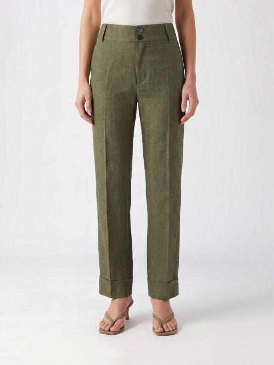 26FW 라 더블제이 스트레이트 팬츠 TRO0014COT005SOLID GR08 Green
