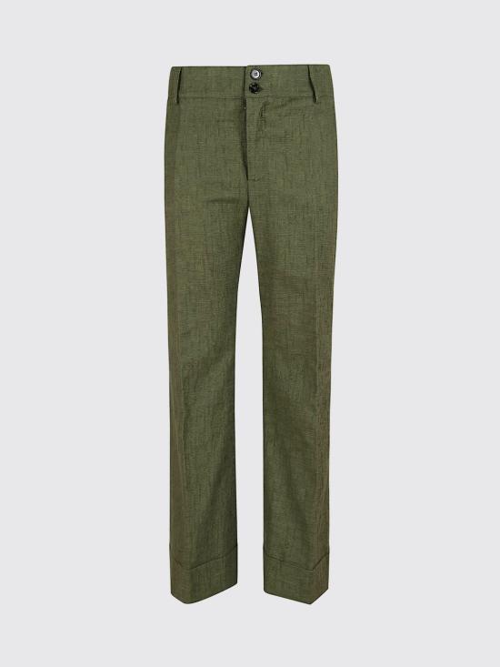 26FW 라 더블제이 스트레이트 팬츠 TRO0014COT005SOLID GR08 Green - LA DOUBLEJ