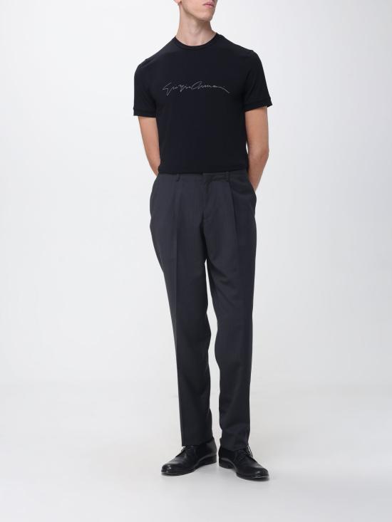 26FW 조르지오 아르마니 반팔 티셔츠 6GST56SJP4Z UC99 Black - GIORGIO ARMANI